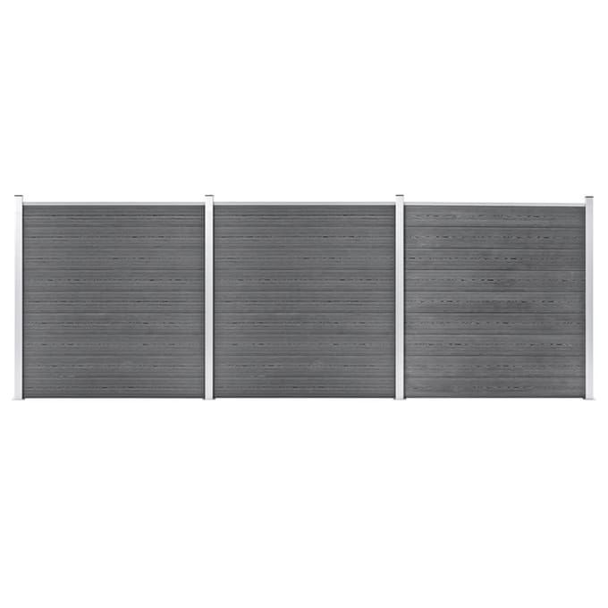 vidaXL - Schutting - 526x186 - cm - HKC - grijs