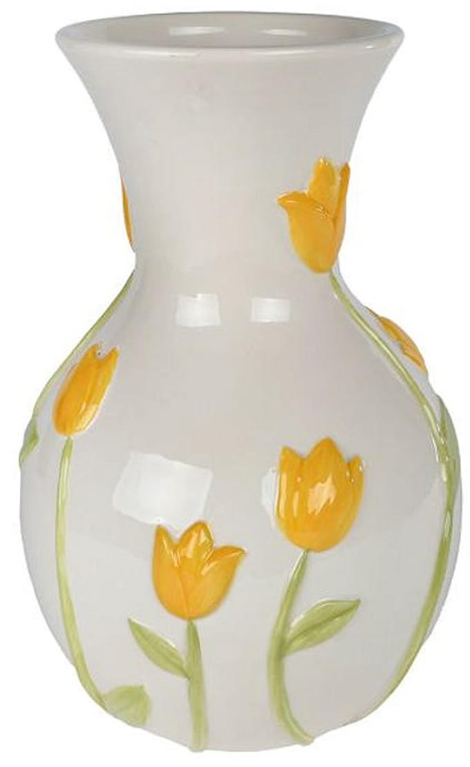 Vaas Tulipe decoratief speelgoed multicolor karton 18,5x28cm.