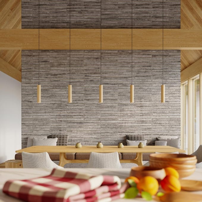 Hanglamp LINO met slanke houten buiskap - Sollux Lighting - IP20 - Natuurlijk hout hout behuizing - 8 x 8 x 105 cm - 1 x GU10 LED, exclusief lichtbron - Max. 10 W - Scandinavische hanglamp voor keuken, eetkamer en woonkamer