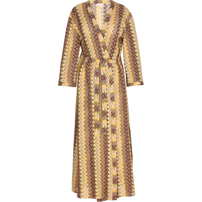 IZIA Kimono Dames Geel veelkleurig