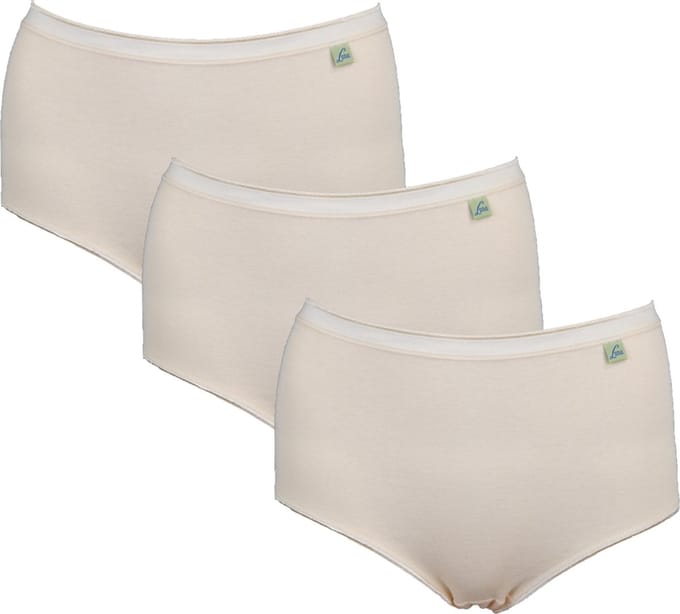 3-pack Lunatex dames tailleslips (Maxi) Huid - maat M