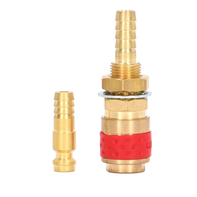 8mm Lasbranderslang Adapter Messing Connector Snelkoppeling Fitting Kit voor MIG TIG LaspistoolRood rood
