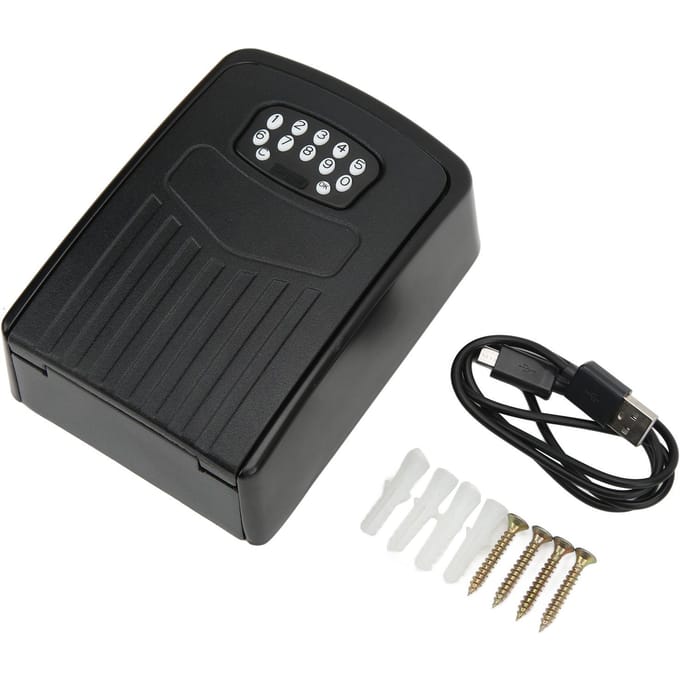 Slimme Sleutelkluis Dynamisch Wachtwoord Bluetooth APP Afstandsbediening Hoge Veiligheid IPx5 Waterdicht voor Sleutelopslag black
