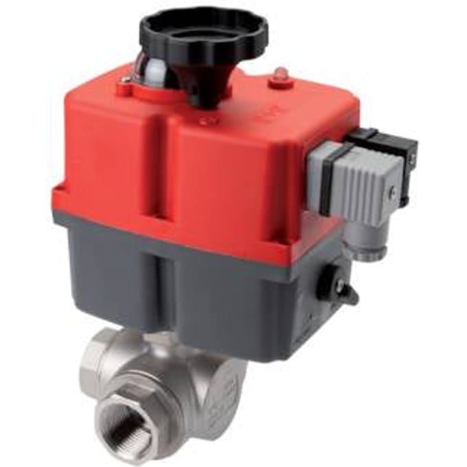 G3/8'' T-poort 24-240V AC/DC Modulerende 3-weg messing Kogelkraan