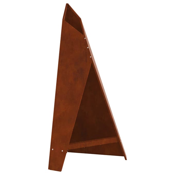 vidaXL - Vuurkom - Roestig - 58 - x - 40 - x - 100 - cm - weervast - staal