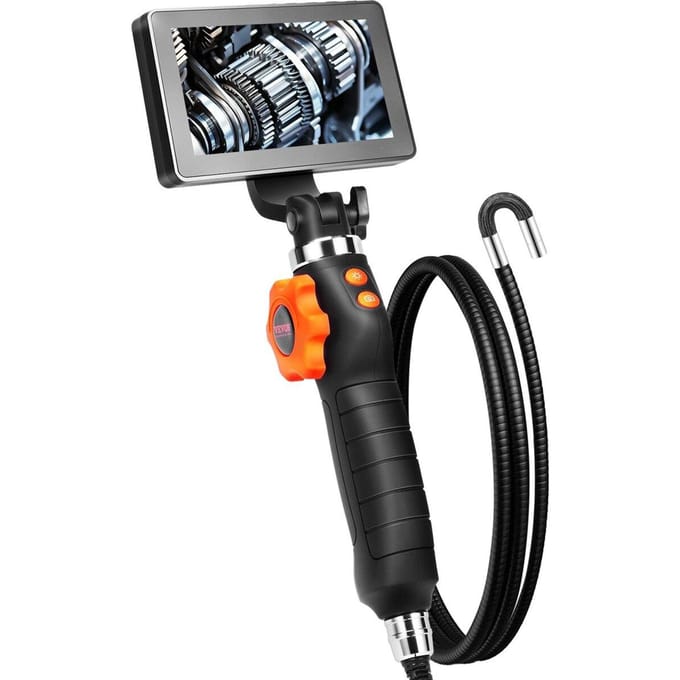 Endoscope Boroscope Articulé Bidirectionnel 180° Écran IPS 5  Zoom 8x Objectif 6,4 mm