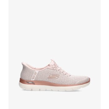 Skechers Arch Fit Summits - Zachte Schitterende Textiel Dames Licht Roze Standaard Sneakers