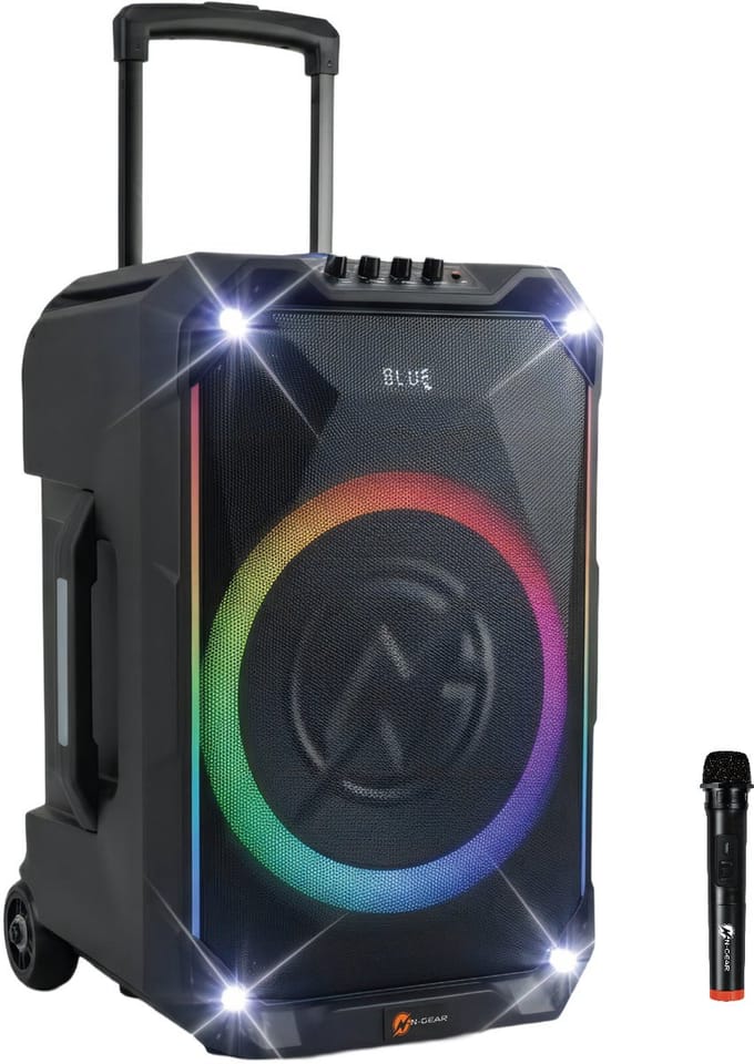 N-GEAR THE FLASH 1240 - Bluetooth Speaker - Karaoke set & Partybox in 1 + Microfoon