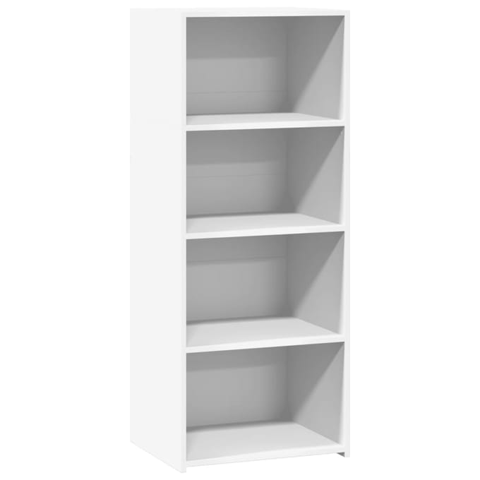 vidaXL - Hoge - kast - 50x41x124 - cm - bewerkt - hout - wit