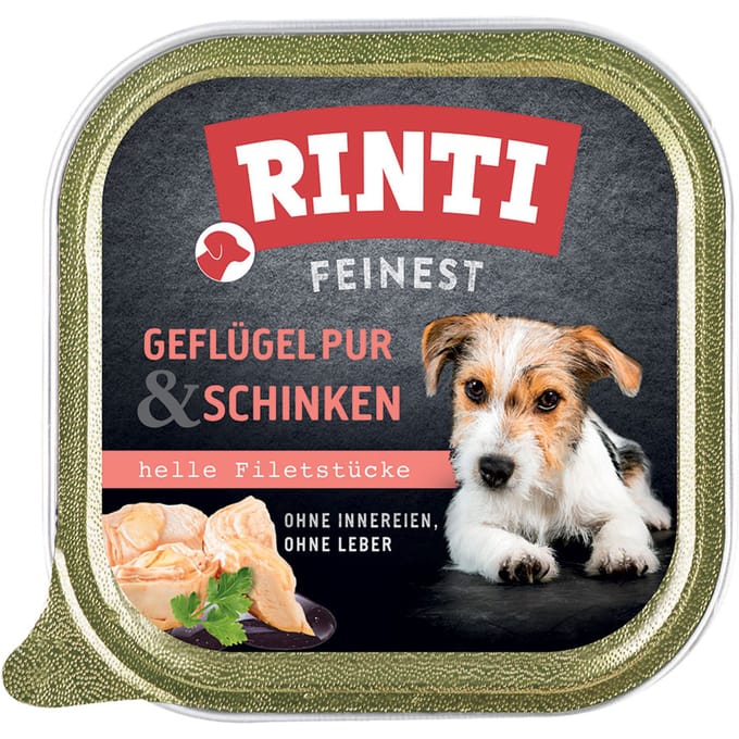Megapak Rinti Fijnste 44 x 150 g Hondenvoer - Gevogelte & Ham