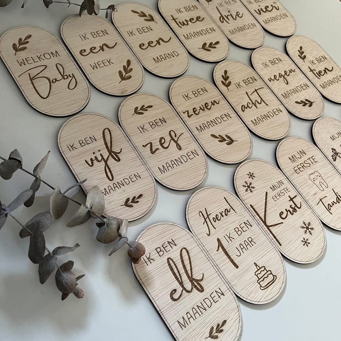 Mijlpalenkaartjes 1e jaar