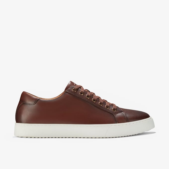 Lockton Kanten Tan Leren Sneakers