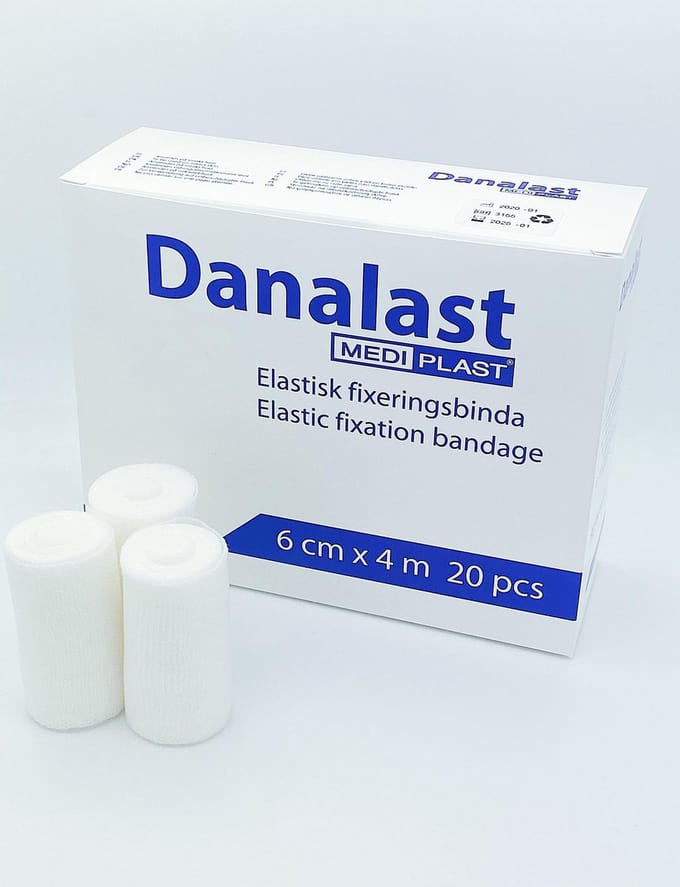 Danalast Elastisch fixatiewindsel 6cm x 4m - Doos 20 stuks