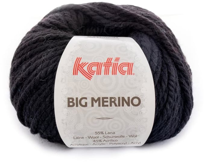 Katia Big Merino - 02 zwart - Wol/Acryl Garen