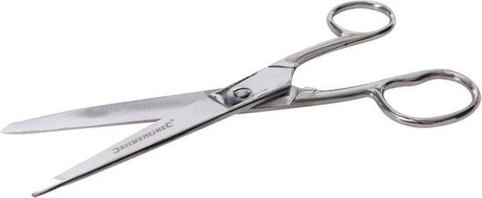 Silverline Naaischaar - Roestvrij Staal - 200 mm - Zilver