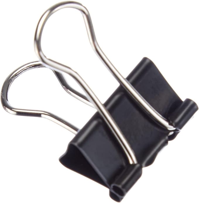 Vouwklem 19 mm | Set van 12 zware clips voor documenten