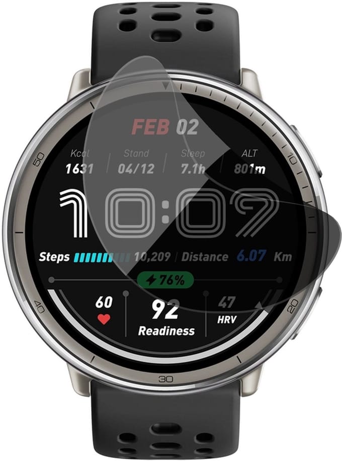 Privacy Screenprotector geschikt voor Amazfit Active 2 Round - 1x FlexGuard Screen Protector