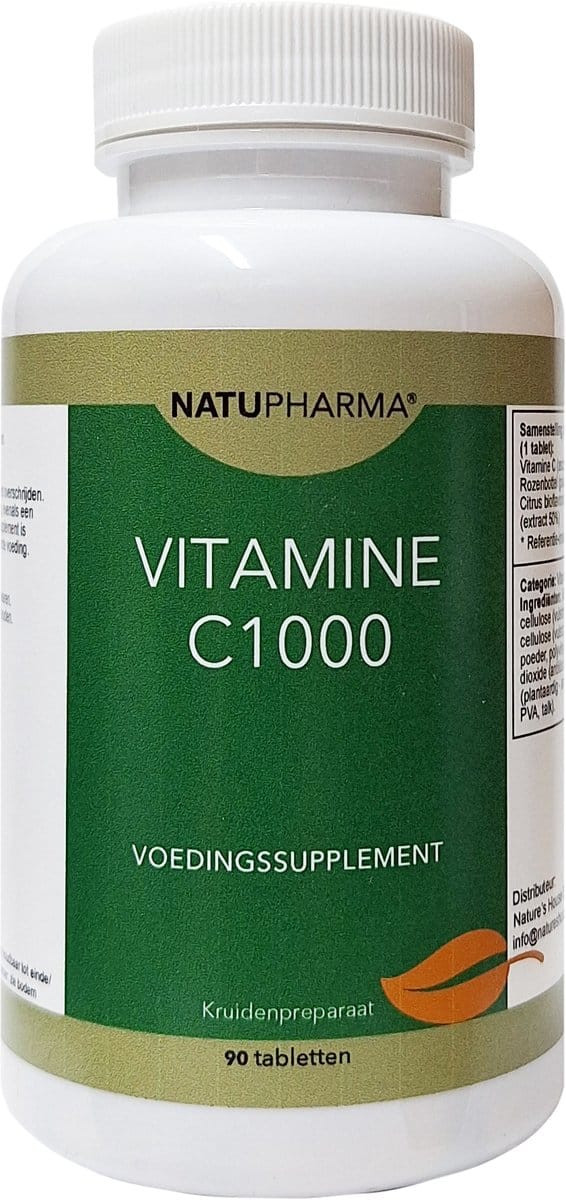 Natupharma Vitamine C 1000 mg met Rozenbottel - Time released 90st