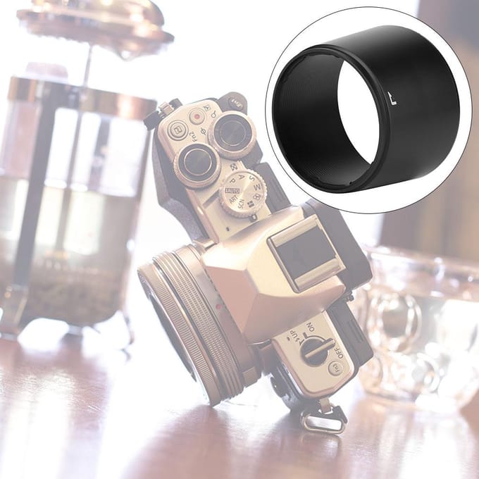 LH-61D Plastic Camera Lenskap voor Olympus ZUIKO DIGITAL ED 40-150mm F4-5.6 Mount black