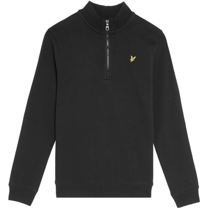 Lyle & Scott Jongens 1/4 Rits Trui - Zwart