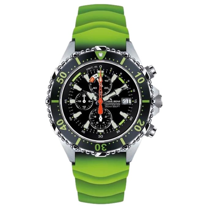 Chris Benz - CB-C300X-G-KBG - Duikershorloge - Unisex - Quartz