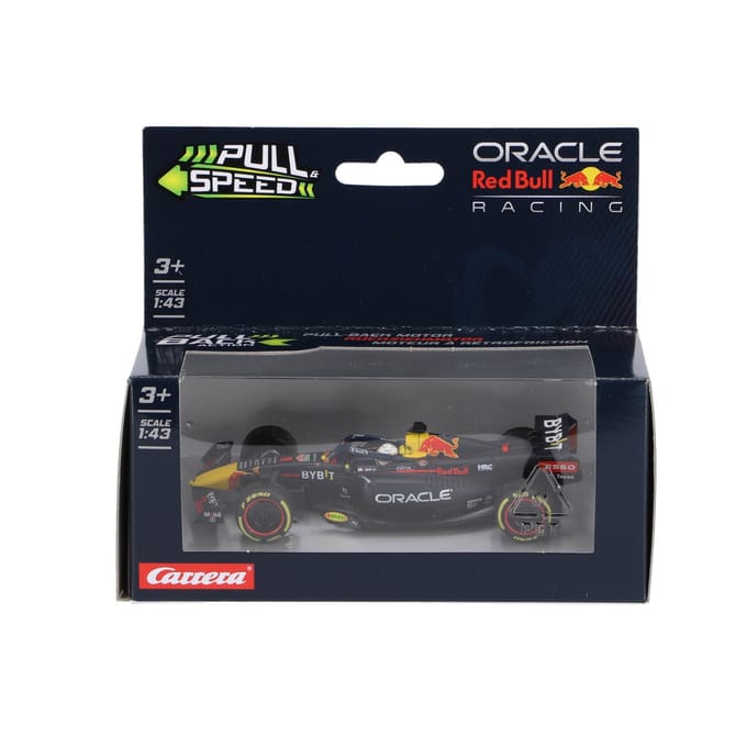Carrera Speelgoedvoertuig Auto - Red Bull Racing Formule 1 - Max Verstappen - No. 1 - Pull Back Auto - Terugtrekauto - 1:43