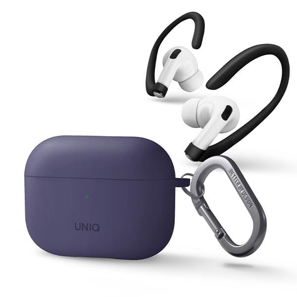 UNIQ Nexo Case for AirPods Pro 2 + Ear Hooks - Purple