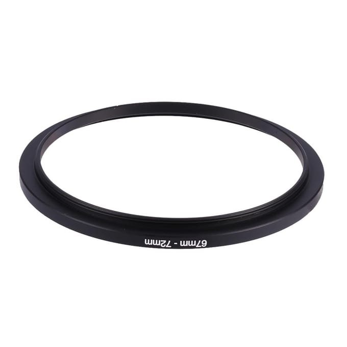 67mm naar 72mm DSLR SLR Camera Lens Filter Ring Adapter 67 72mm Fotografie Accessoire black