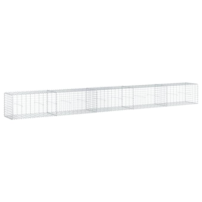 vidaXL - Schanskorf - 500x50x50 - cm - gegalvaniseerd - ijzer - zilverkleurig