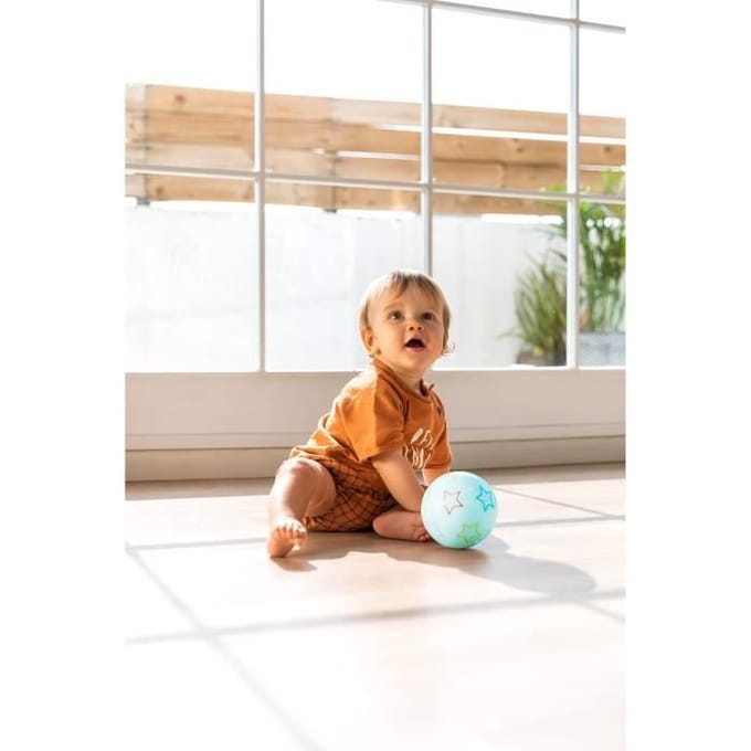 Jouet - NATHAN - Balle d'exploration - Motricité pour bébés, change de couleur et direction geel
