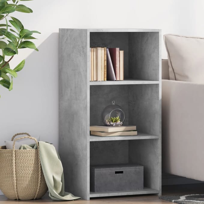 vidaXL - Dressoir - 45x41x93 - cm - bewerkt - hout - betongrijs