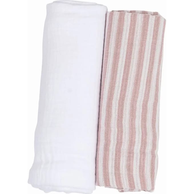 Lange van katoen voor baby FreeON by Bubaba Pink Stripes