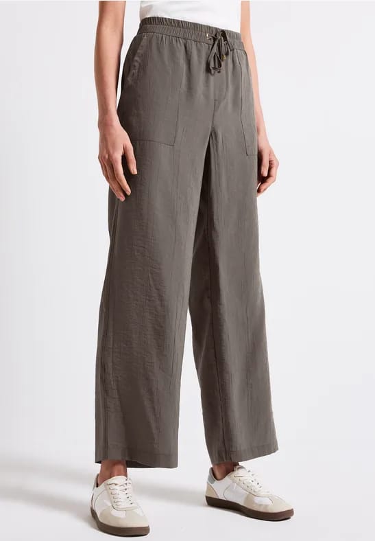 Wide Legs gestructureerde broek