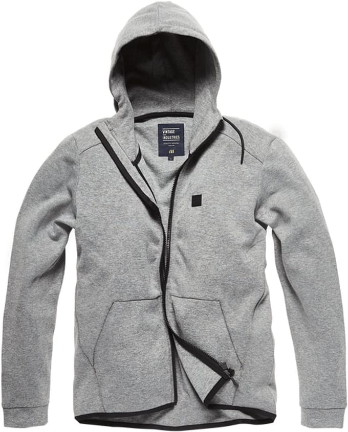 Vintage Industries Albury hooded sweatshirt charcoal S