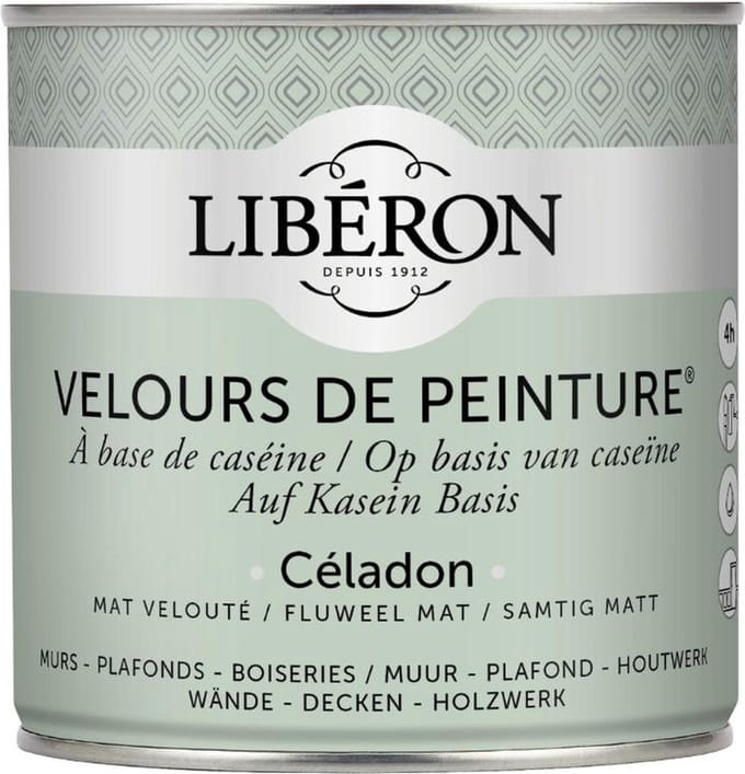 Liberon Velours De Peinture Muurverf - Mat - Céladon - 0,5l