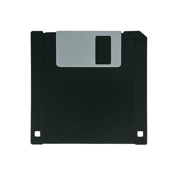 FloppyCoaster - Floppy Disk Glasonderzetters - Set van 4 - Zwart/Grijs