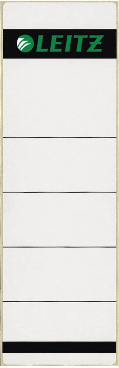 Rugetiket Leitz breed/kort 62x192mm zelfklevend grijs - 100 stuks