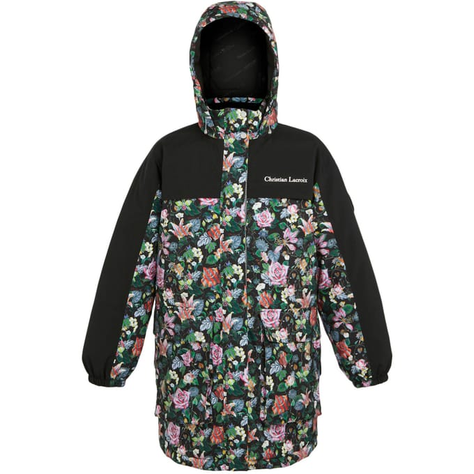 Regatta Dames/Dames Christian Lacroix Cailar Floral Longline Waterdichte Jas (Zwart)