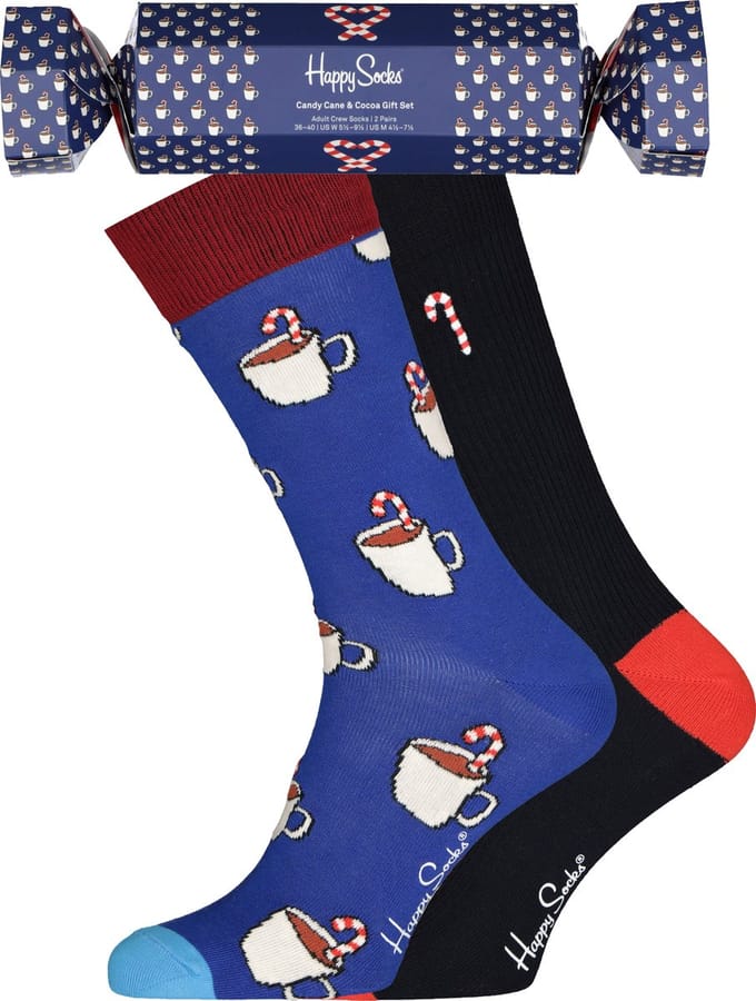 Happy Socks Candy Cane & Cocoa Gift Set (2-pack) - winters lekkers - Unisex - Maat: 36 - 40