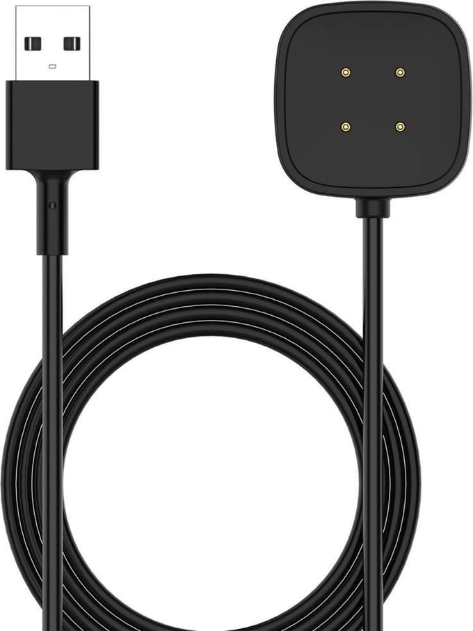 By Qubix - compatible - Fitbit Versa 3/4 & Sense 1/2 oplader - 30cm