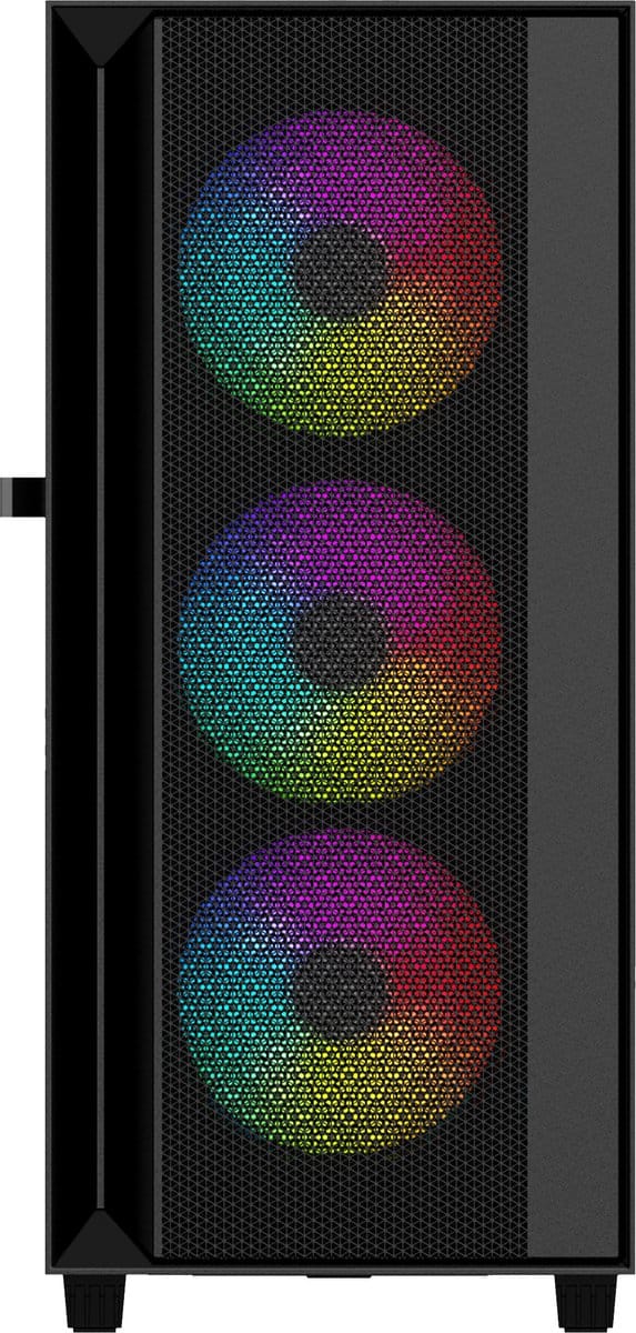 Gembird Fornax 4000 Serie - Gaming Computerbehuizing - ARGB - Midi Tower - Zwart