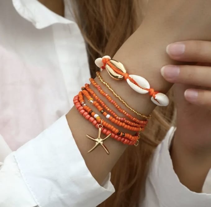 Jomide Armbandjes Set Bohemian Summer - Oranje