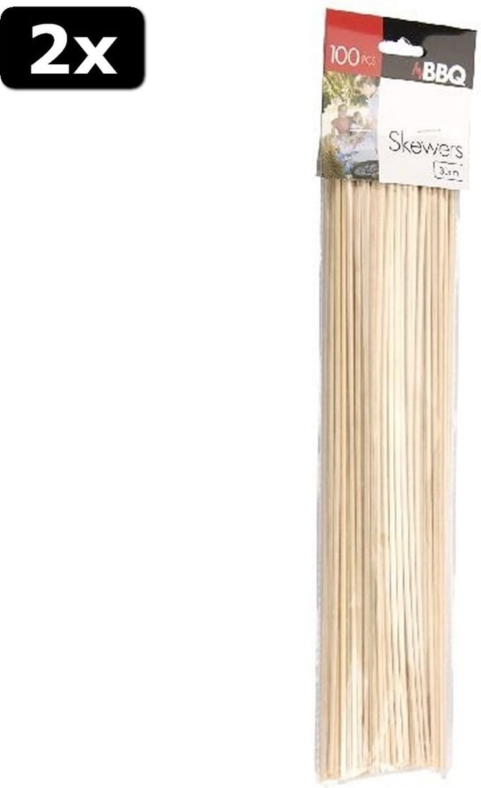 2x Satestokjes Bamboe 100 stuks