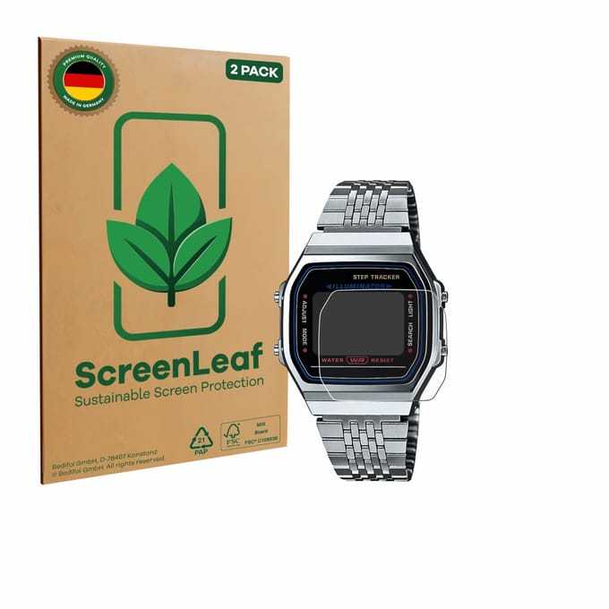 2 Stuks Screenprotector voor Casio iconic ABL-100WE-1A - Hoogwaardige Beschermfolie transparant