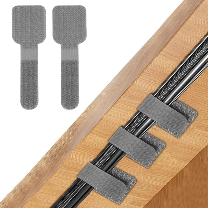 SolidKeus - Set van 50 Zelfklevende Nylon Kabelhouders in Grijs
