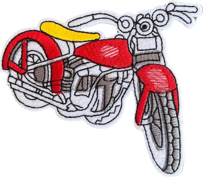 Motor strijk embleem - patch - patches - stof & strijk applicatie [Carnaval] - Iron On