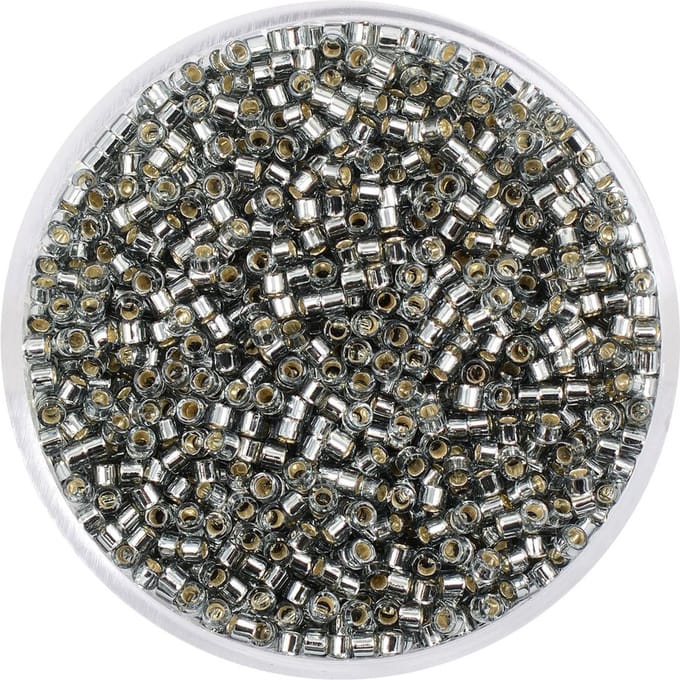 Delica Rocailles, Ø 2 mm - Zilvergrijs