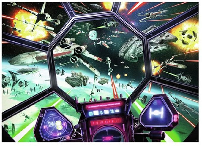 Ravensburger puzzel Star Wars: TIE Fighter Cockpit - Legpuzzel - 1000 stukjes