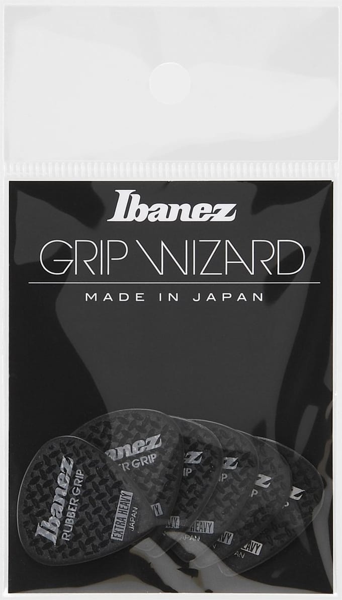 Ibanez PA16XRG-BK Rubber Grip Plectrums 1.2mm (Black) - Plectrum set
