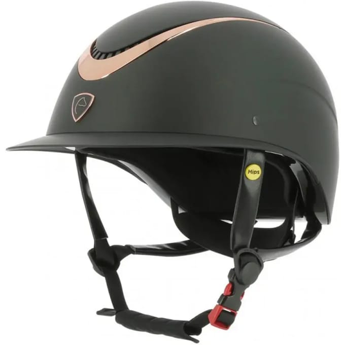 EQUITHEME WINGS MATT VEILIGHEIDSHELM MET MIPS Zwart-roze